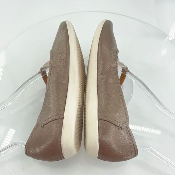 Clarks Helina Amo Women Mary Jane Shoe Size 9 Pewter Leather Loafer Flat Slip On - Picture 5 of 9